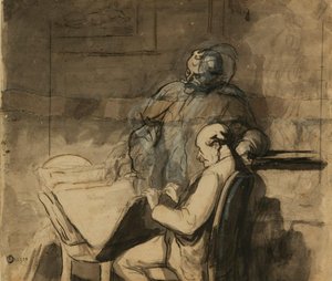 版画の恋人 作： Honoré Daumier